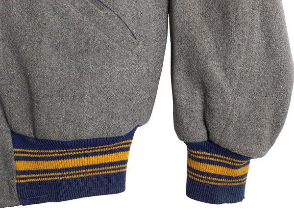 60s ★ HOLT'S 襟付き ウール スタジャン メンズ M 程/ ヴィンテージ サガラ ワッペン 襟付き アワード ジャケット ブルゾン リバーシブル