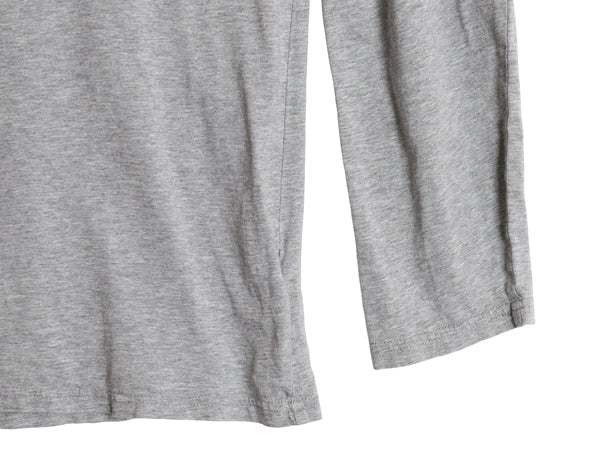 ポロ ラルフローレン フード付き 長袖 Tシャツ メンズ L / コットン ロンT フード パーカー プルオーバー ワンポイント ポニー 無地 グレー