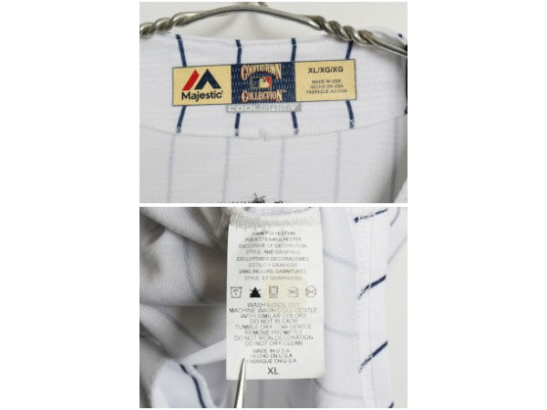 USA製 ヤンキース ベーブルース ベースボール シャツ メンズ XL MLB オフィシャル 野球 マジェスティック 大リーグ ジャージ 大きいサイズ