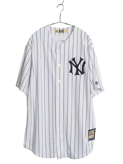 USA製 ヤンキース ベーブルース ベースボール シャツ メンズ XL MLB オフィシャル 野球 マジェスティック 大リーグ ジャージ 大きいサイズ