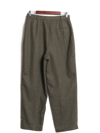 デッドストック 90s USA製 ローレン ラルフローレン ウール スラックス パンツ レディース 8 M 新品 オールド ポロ ツータック テーパード