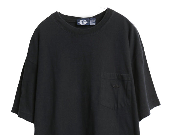90s ドッカーズ リーバイス ポケット付き 半袖 Tシャツ メンズ L 古着 オールド ポケT ワンポイント 刺繍 ヘビーウェイト ブランク 無地 黒