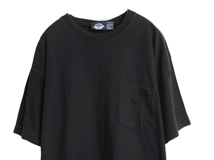90s ドッカーズ リーバイス ポケット付き 半袖 Tシャツ メンズ L 古着 オールド ポケT ワンポイント 刺繍 ヘビーウェイト ブランク 無地 黒