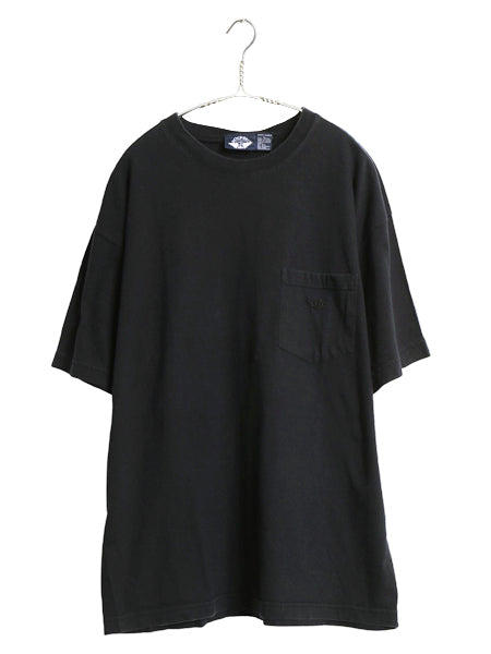 90s ドッカーズ リーバイス ポケット付き 半袖 Tシャツ メンズ L 古着 オールド ポケT ワンポイント 刺繍 ヘビーウェイト ブランク 無地 黒