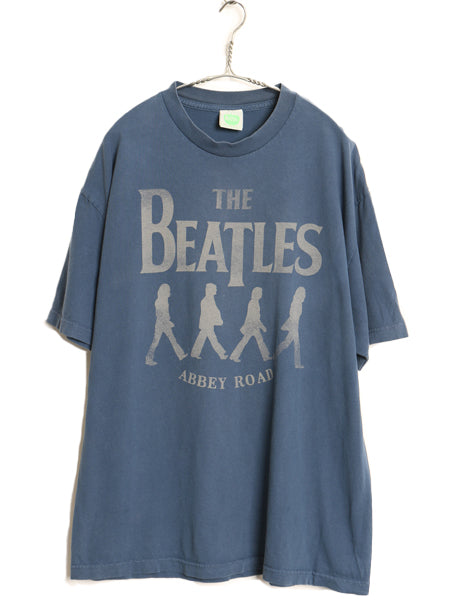 00s ビートルズ イラスト プリント Tシャツ メンズ XL オールド アップル オフィシャル バンド ロック グラフィック 当時物 大きいサイズ