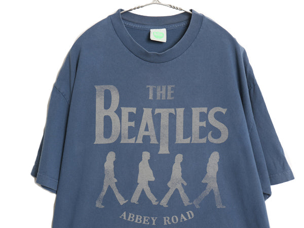 00s ビートルズ イラスト プリント Tシャツ メンズ XL オールド アップル オフィシャル バンド ロック グラフィック 当時物 大きいサイズ