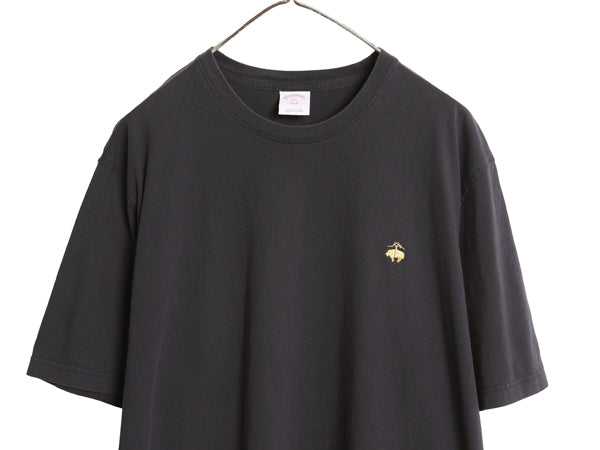 ブルックスブラザーズ 半袖 Tシャツ メンズ XXL ワンポイント ロゴ刺繍 カットソー コットン シンプル トップス ボックス 大きいサイズ 黒