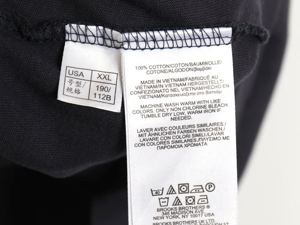 ブルックスブラザーズ 半袖 Tシャツ メンズ XXL ワンポイント ロゴ刺繍 カットソー コットン シンプル トップス ボックス 大きいサイズ 黒