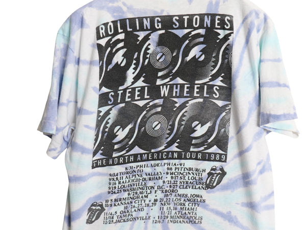 80s USA製 ★ ローリング ストーンズ ツアー プリント タイダイTシャツ メンズ L 小さめ M ヴィンテージ 当時物 リップタン バンド ロック
