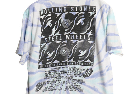 80s USA製 ★ ローリング ストーンズ ツアー プリント タイダイTシャツ メンズ L 小さめ M ヴィンテージ 当時物 リップタン バンド ロック