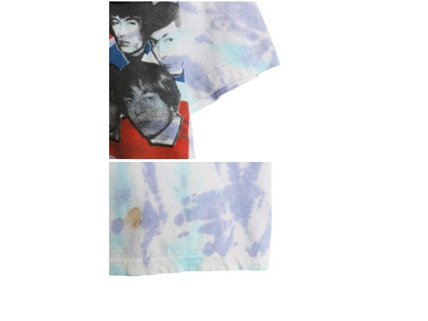 80s USA製 ★ ローリング ストーンズ ツアー プリント タイダイTシャツ メンズ L 小さめ M ヴィンテージ 当時物 リップタン バンド ロック