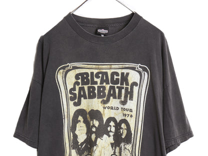 00s ブラックサバス 両面 プリント Tシャツ メンズ XL オールド オジーオズボーン オフィシャル ツアー バンド ロック アート イラスト 黒