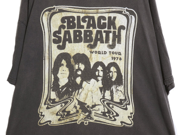 00s ブラックサバス 両面 プリント Tシャツ メンズ XL オールド オジーオズボーン オフィシャル ツアー バンド ロック アート イラスト 黒