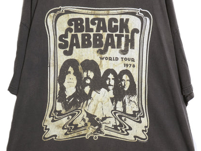 00s ブラックサバス 両面 プリント Tシャツ メンズ XL オールド オジーオズボーン オフィシャル ツアー バンド ロック アート イラスト 黒
