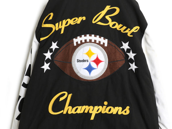 スティーラーズ 中綿 コットン スタジャン メンズ L / NFL オフィシャル アメフト ブルゾン フルジップ アワード ジャケット ナンバリング