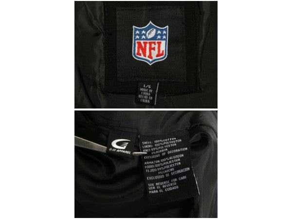 スティーラーズ 中綿 コットン スタジャン メンズ L / NFL オフィシャル アメフト ブルゾン フルジップ アワード ジャケット ナンバリング