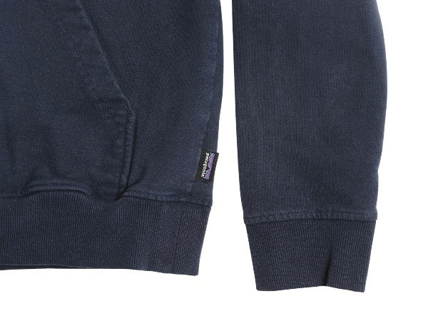 パタゴニア プリント スウェット フード パーカー メンズ M / 19年製 トレーナー ストレッチ 裏起毛 プルオーバー ヘビーウェイト ネイビー