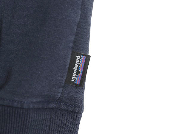 パタゴニア プリント スウェット フード パーカー メンズ M / 19年製 トレーナー ストレッチ 裏起毛 プルオーバー ヘビーウェイト ネイビー