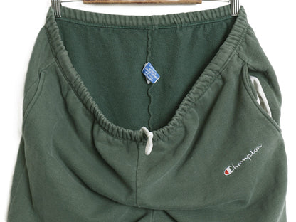90s USA製 チャンピオン ポケット付き スウェット パンツ メンズ XXL / オールド 裏起毛 スクリプト ロゴ ヘビーウェイト 大きいサイズ 緑