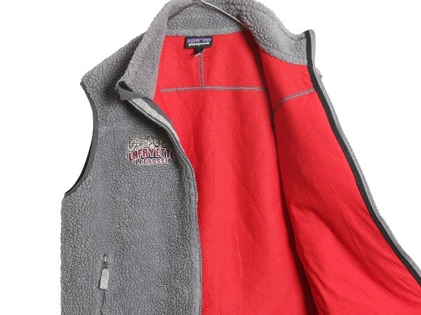 パタゴニア クラシック レトロX フリース ベスト メンズ L 17年製 アウトドア パイル フルジップ ハイネック 重ね着 前開き カレッジ 刺繍