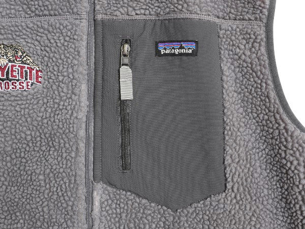 パタゴニア クラシック レトロX フリース ベスト メンズ L 17年製 アウトドア パイル フルジップ ハイネック 重ね着 前開き カレッジ 刺繍