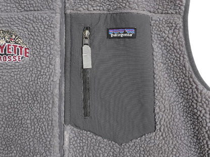 パタゴニア クラシック レトロX フリース ベスト メンズ L 17年製 アウトドア パイル フルジップ ハイネック 重ね着 前開き カレッジ 刺繍