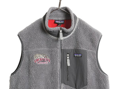 パタゴニア クラシック レトロX フリース ベスト メンズ L 17年製 アウトドア パイル フルジップ ハイネック 重ね着 前開き カレッジ 刺繍