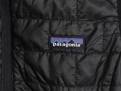  パタゴニア ナノ パフ ベスト レディース S / 14年製 アウトドア 中綿 ナイロン キルティング フルジップ 重ね着 前開き パッカブル 黒