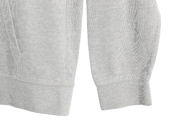 90s ポロ ラルフローレン リブ編み コットン ニット フード パーカー メンズ XL / オールド 前V スウェット セーター プルオーバー グレー