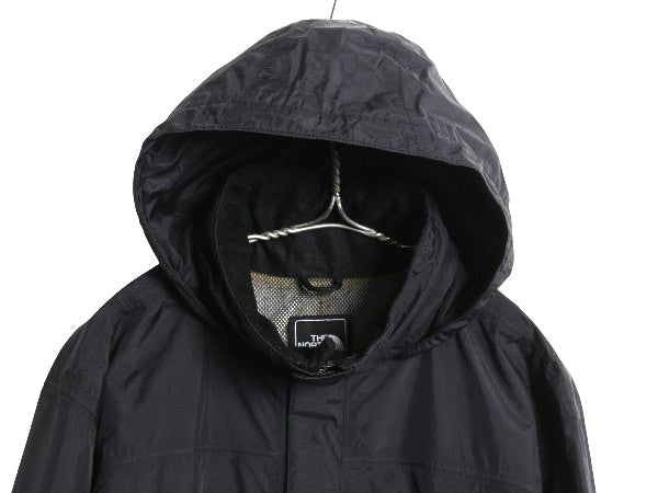 ノースフェイス DRYVENT マウンテンパーカー ジャケット メンズ M アウトドア マンパ フルジップ ジャンパー 収納 フード ワンポイント 黒