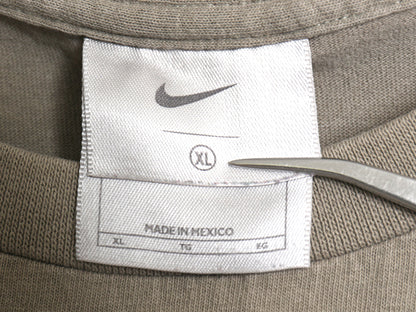 00s ナイキ スモール スウッシュ 刺繍 半袖 Tシャツ メンズ XL / オールド ヘビーウェイト コットン ワンポイント カットソー 大きいサイズ
