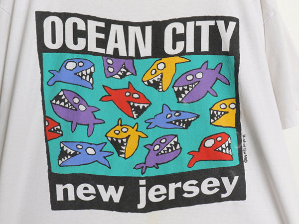 90s USA製 BIG HEAD designs アート イラスト プリント 半袖 Tシャツ メンズ L 古着 オールド キャラクター グラフィック シングルステッチ