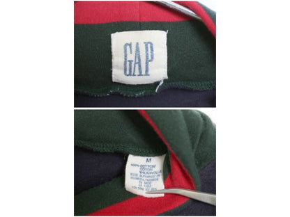 90s オールド ギャップ タートルネック ボーダー 長袖 Tシャツ メンズ M ロンT カットソー ストレッチ スムース コットン シングルステッチ