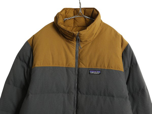 パタゴニア ビビー ダウン ジャケット メンズ M 古着 600フィル ジャンパー ブルゾン フルジップ ナイロン キャンバス ツートン アウトドア
