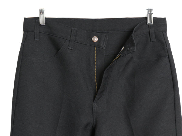 00s リーバイス ポリ フレア パンツ メンズ 実寸 33 27 オールド スタプレ スラックス ノータック ブーツカット シワになりにくい ブラック