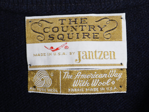 70s USA製 ジャンセン ウール ニット ベスト メンズ M / ヴィンテージ Vネック セーター 重ね着 無地 ノースリーブ ジレ シンプル きれいめ