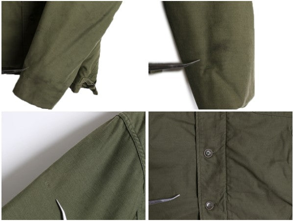 80s 米軍実物 USN ネイビー A-2 デッキ ジャケット メンズ L / 古着 83年製 ヴィンテージ ミリタリー 軍物 裏ボア ライナー付き ジャンパー