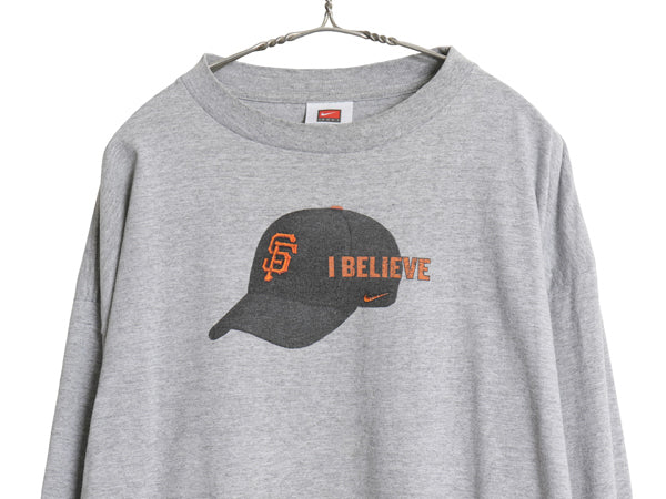 00s SF ジャイアンツ 両面 プリント 長袖 Tシャツ メンズ XL / オールド MLB オフィシャル ナイキ ロンT スウッシュ 大リーグ 大きいサイズ