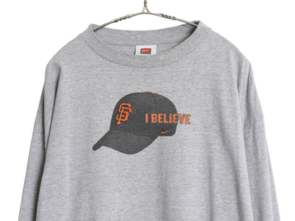 00s SF ジャイアンツ 両面 プリント 長袖 Tシャツ メンズ XL / オールド MLB オフィシャル ナイキ ロンT スウッシュ 大リーグ 大きいサイズ