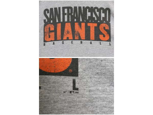 00s SF ジャイアンツ 両面 プリント 長袖 Tシャツ メンズ XL / オールド MLB オフィシャル ナイキ ロンT スウッシュ 大リーグ 大きいサイズ
