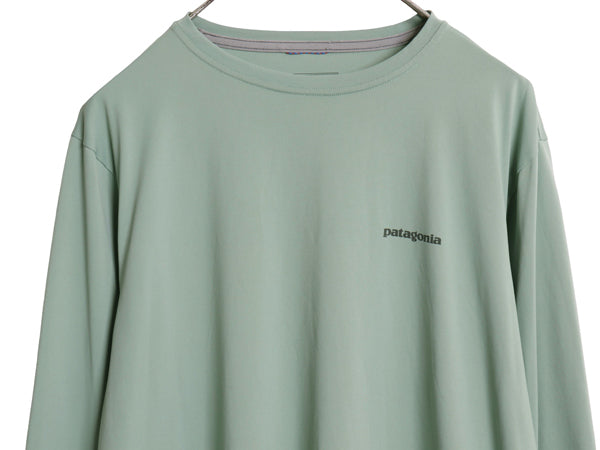 パタゴニア キャプリーン 両面 プリント 長袖 Tシャツ メンズ L / 古着 19年製 アウトドア ストレッチ カットソー フィッシュ グラフィック