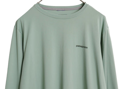 パタゴニア キャプリーン 両面 プリント 長袖 Tシャツ メンズ L / 古着 19年製 アウトドア ストレッチ カットソー フィッシュ グラフィック