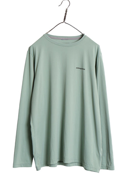 パタゴニア キャプリーン 両面 プリント 長袖 Tシャツ メンズ L / 古着 19年製 アウトドア ストレッチ カットソー フィッシュ グラフィック