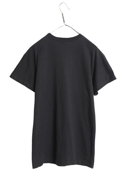 90s USA製 ポケット付き 無地 半袖 Tシャツ メンズ M オールド ヘビーウェイト コットン ポケT カットソー トップス シンプル ブランク 黒