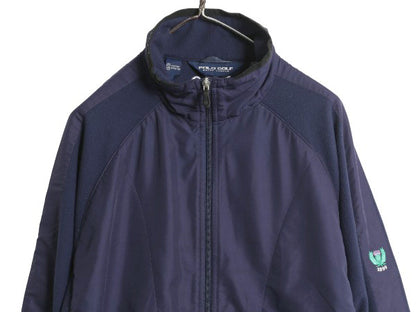 90s ポロゴルフ ラルフローレン ナイロン フリース ジャケット メンズ XL / オールド ポロ フルジップ ハイネック ジャンパー 大きいサイズ