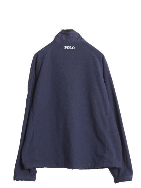 90s ポロゴルフ ラルフローレン ナイロン フリース ジャケット メンズ XL / オールド ポロ フルジップ ハイネック ジャンパー 大きいサイズ