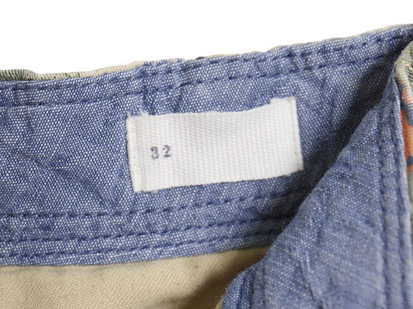 ギャップ 総柄 コットン チノ ショートパンツ メンズ 32 古着 ショーツ 短パン ハーフパンツ ボタニカル 花柄 ハワイアン アーミー タイプ