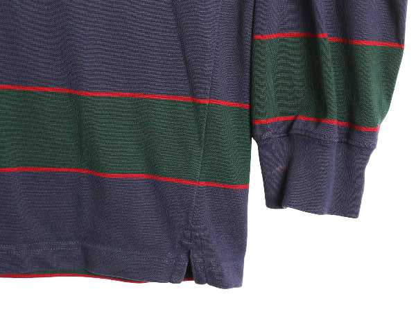 ブルックスブラザーズ ボーダー 長袖 ラガーシャツ メンズ XL / ラグビー 長袖シャツ ポロシャツ ワンポイント 大きいサイズ マルチカラー