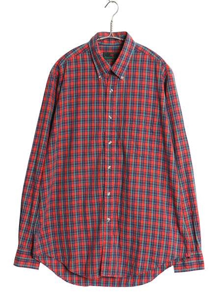 80s Abercrombie&Fitch チェック 長袖 ボタンダウン シャツ メンズ L / ヴィンテージ コットン ポケット付き マルチカラー カジュアル 薄手