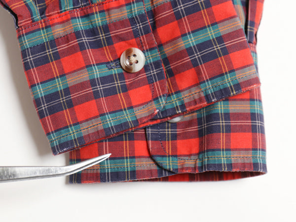 80s Abercrombie&Fitch チェック 長袖 ボタンダウン シャツ メンズ L / ヴィンテージ コットン ポケット付き マルチカラー カジュアル 薄手